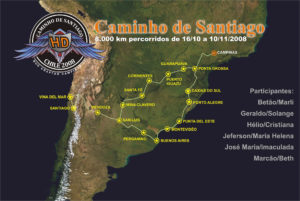 Mapa da Viagem ao Chile 2006
