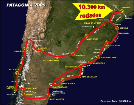 Patagônia 2009: Após 10.300 km, em casa!